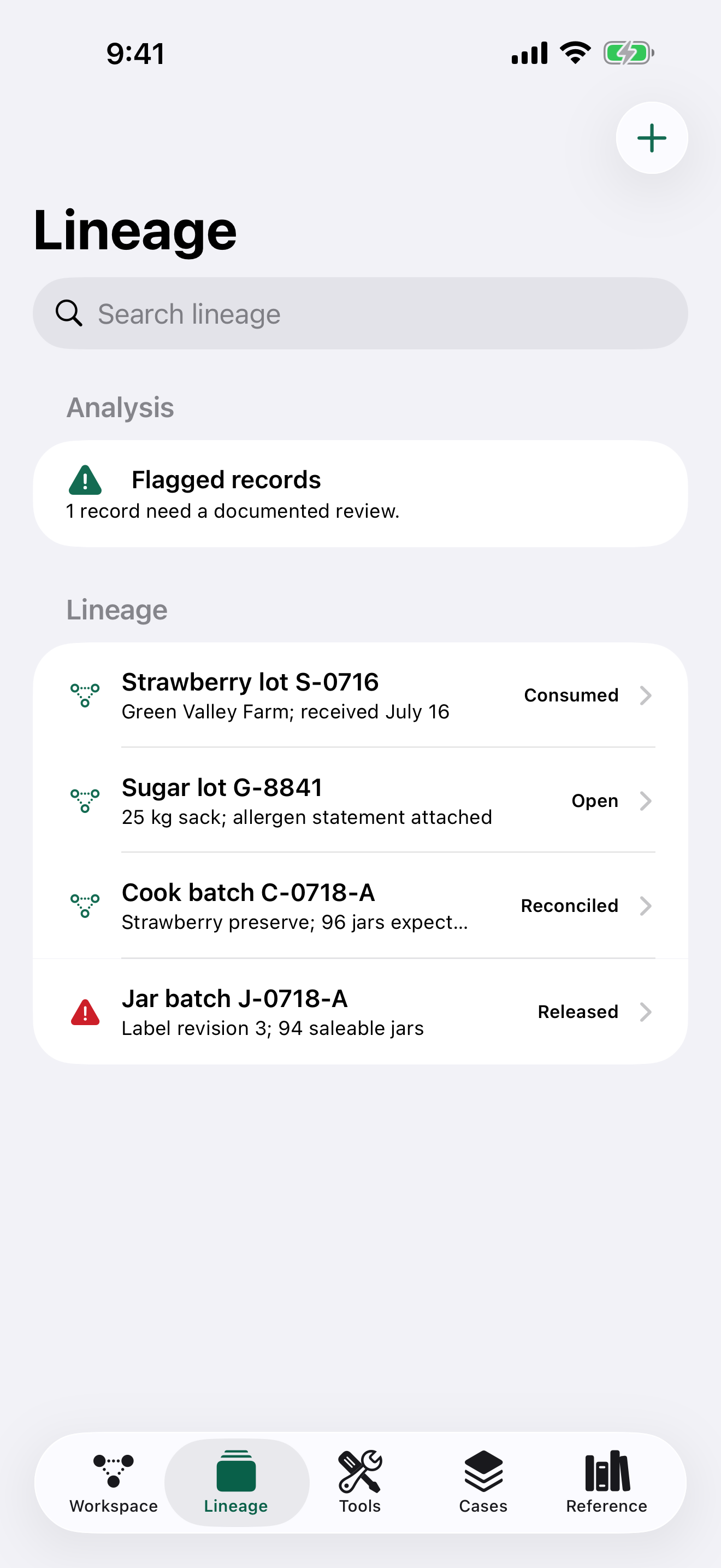 TraceLarder: Batch Recall screenshot 2 of 4