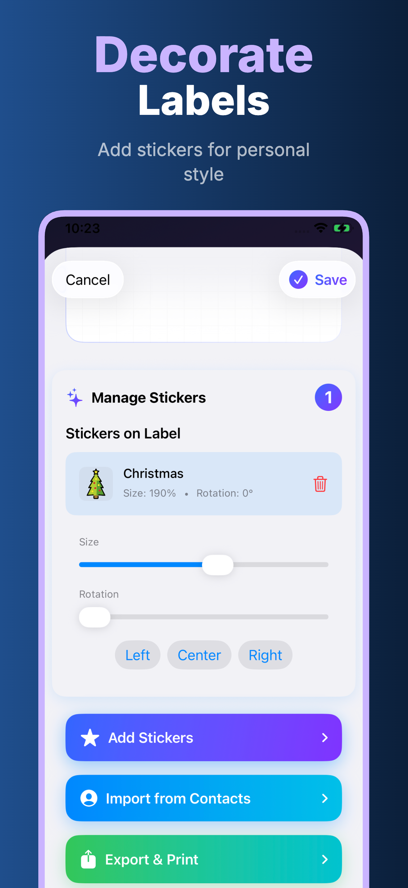 Address Label Maker & Envelope