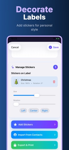 Address Label Maker & Envelope iPhone screenshot