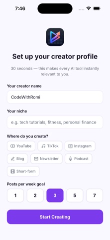 CreatorHustle: Content Planner Screenshot 6 of 9