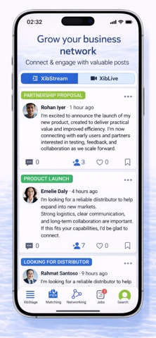 XibUp: B2B Matching & Groups iPhone screenshot