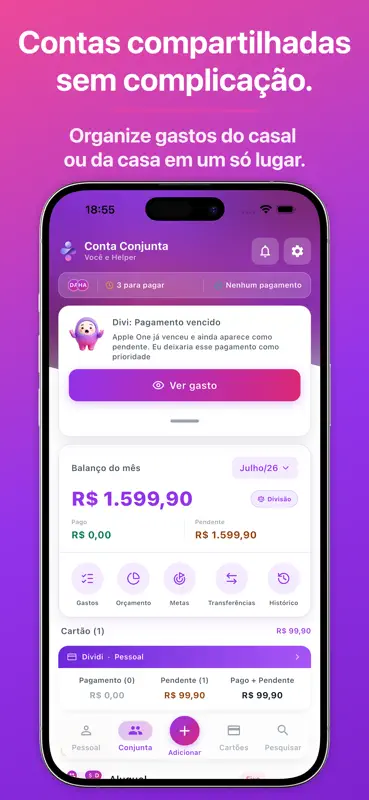dividi - Controle Financeiro screenshot 1 of 8