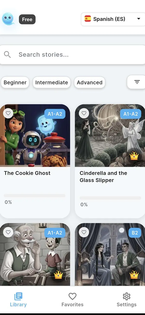 Screenshot #1 pour BooLingo - Language Stories