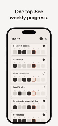 Habits: Weekly Tracker Screenshot 2 of 3