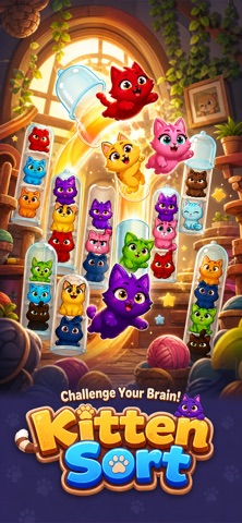 Cat Sort: Cozy Cafe Puzzle Screenshot 2 of 5