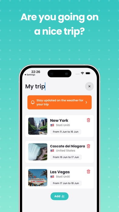 TripWeather: Weather forecasts Screenshot