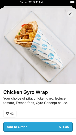 Gyro Concept iPhone screenshot 3 - Food & Drink app