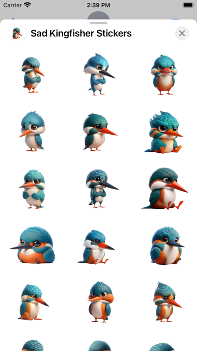 Screenshot #2 pour Sad Kingfisher Stickers