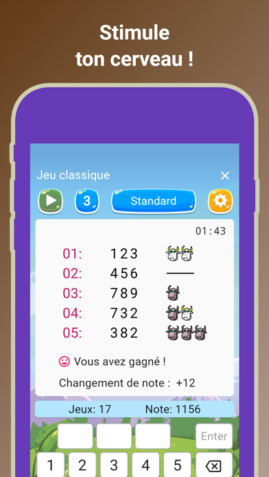 Screenshot #3 pour Taureaux et Vaches: Mastermind