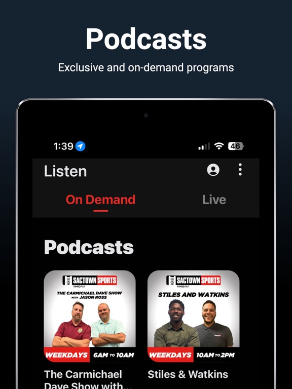 Sactown Sports 1140AM iPad screenshot 4 - Sports app