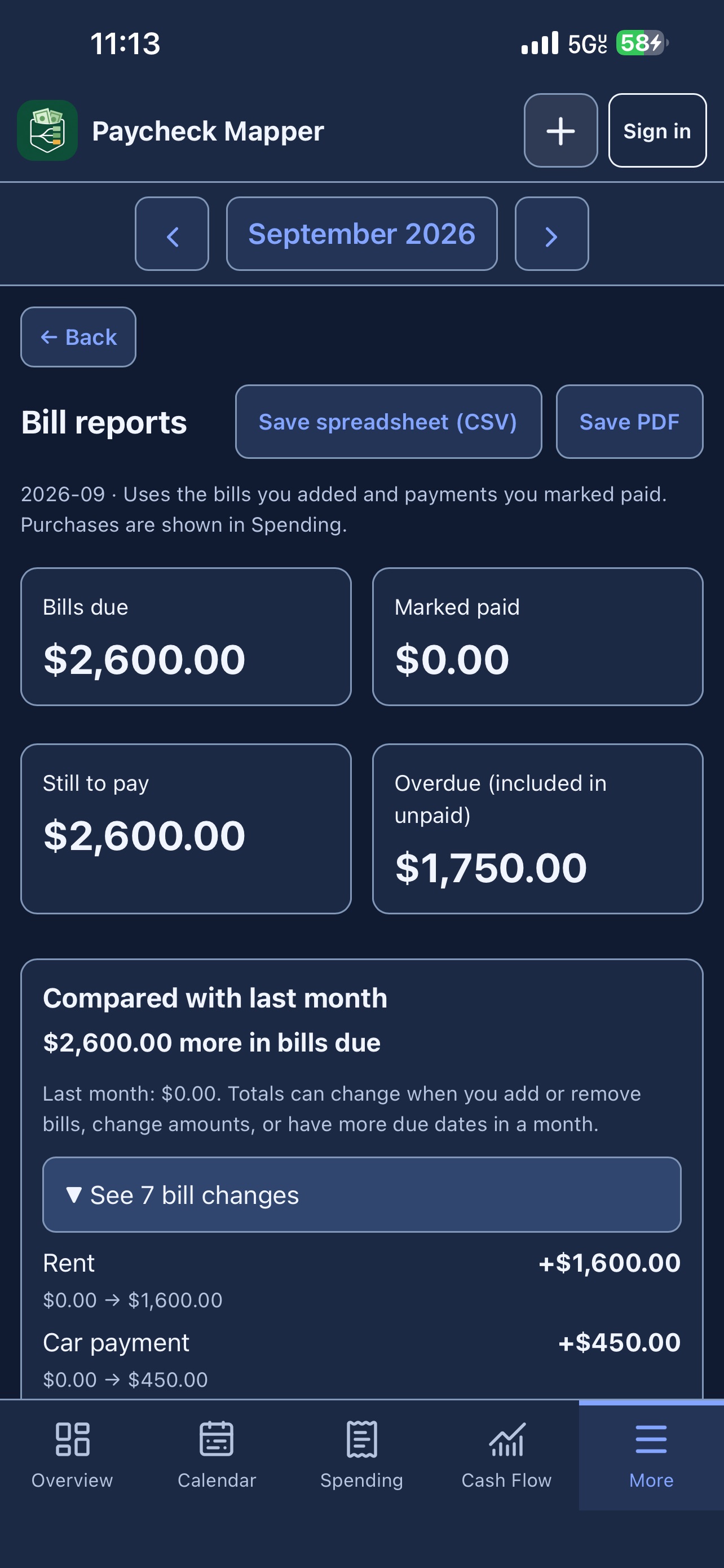 Screenshot 6 of Paycheck Mapper
