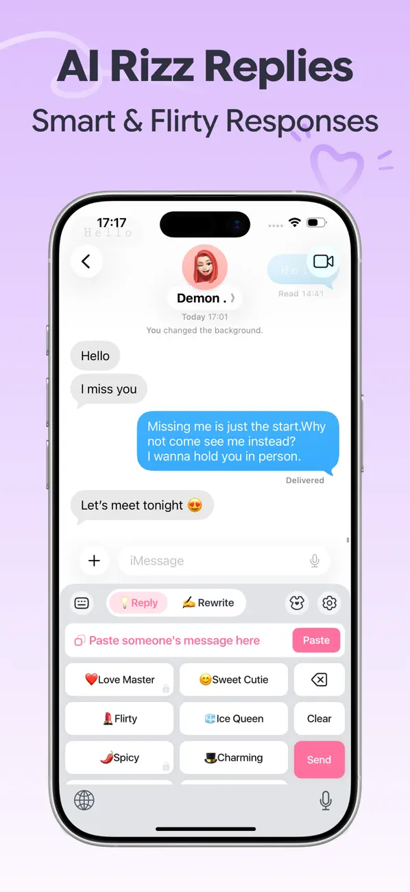 Screenshot #1 pour RizzLove AI Reply Keyboard