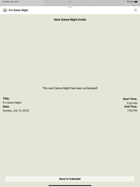 It's Game Night iPad screenshot 2 - Stickers app