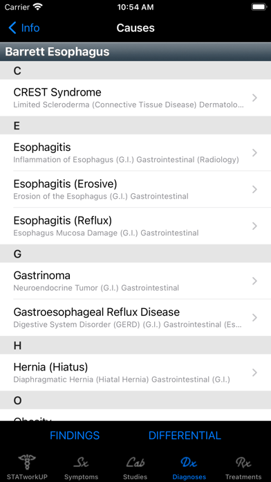 STATworkUP® DDx Clinical Guide Screenshot