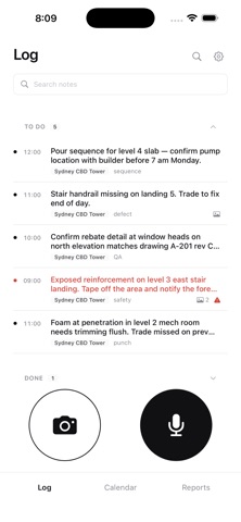 SiteNotes — Construction Log Screenshot 1 of 6