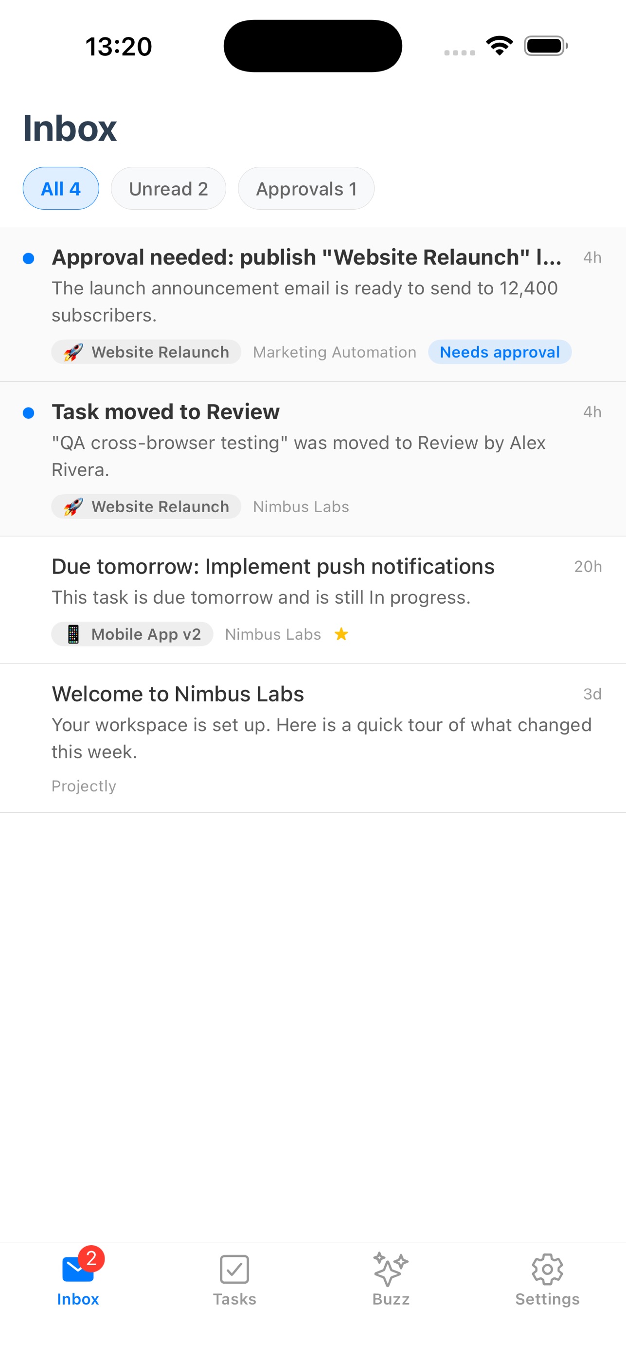 Screenshot 1 of Projectly