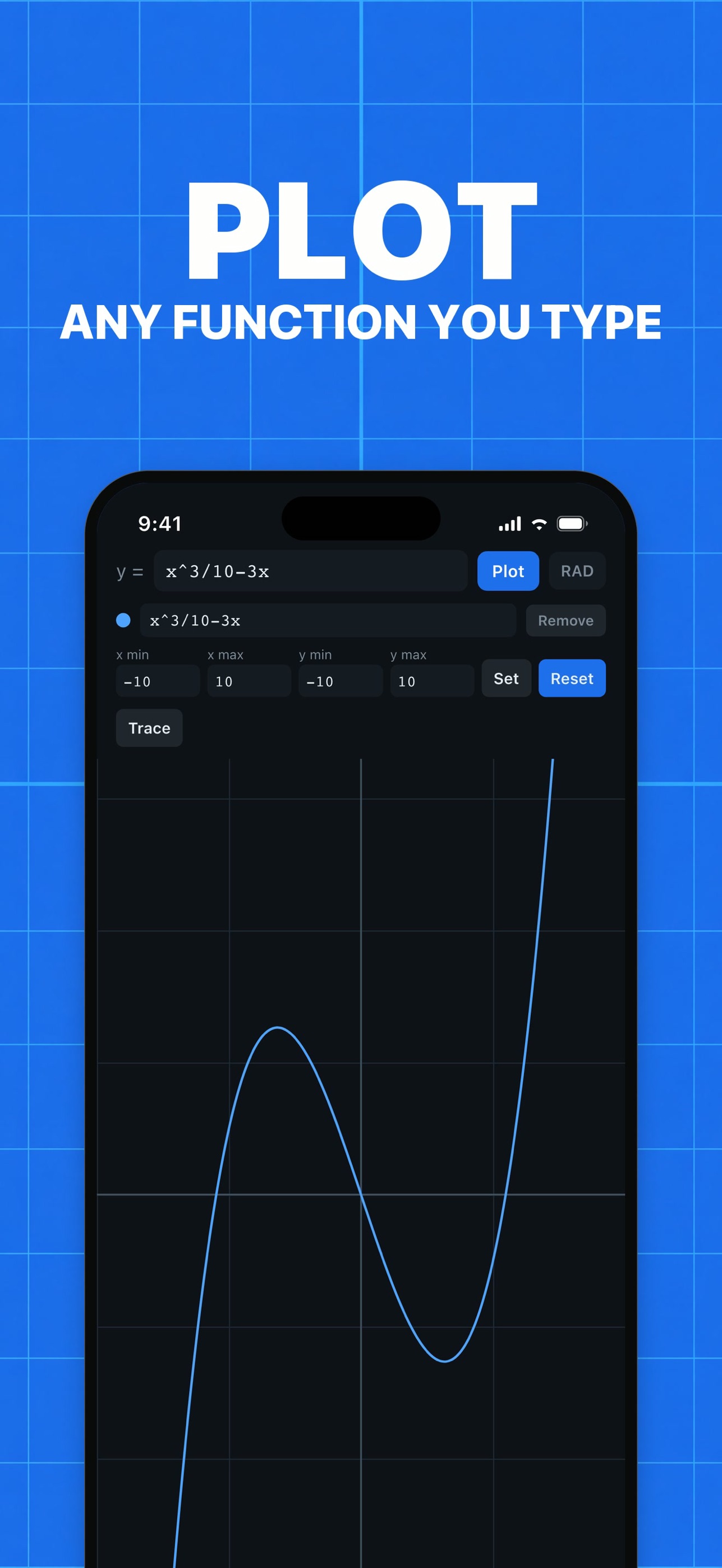 Screenshot 1 of Graphable: Graphing Calculator