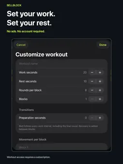 BellBlock: Tabata & HIIT Timer screenshot 6