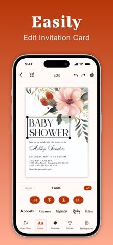 Invitation Maker-RSVP,Greeting iPhone screenshot