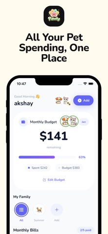 Pawly – Pet Expense Tracker Screenshot 1 of 4