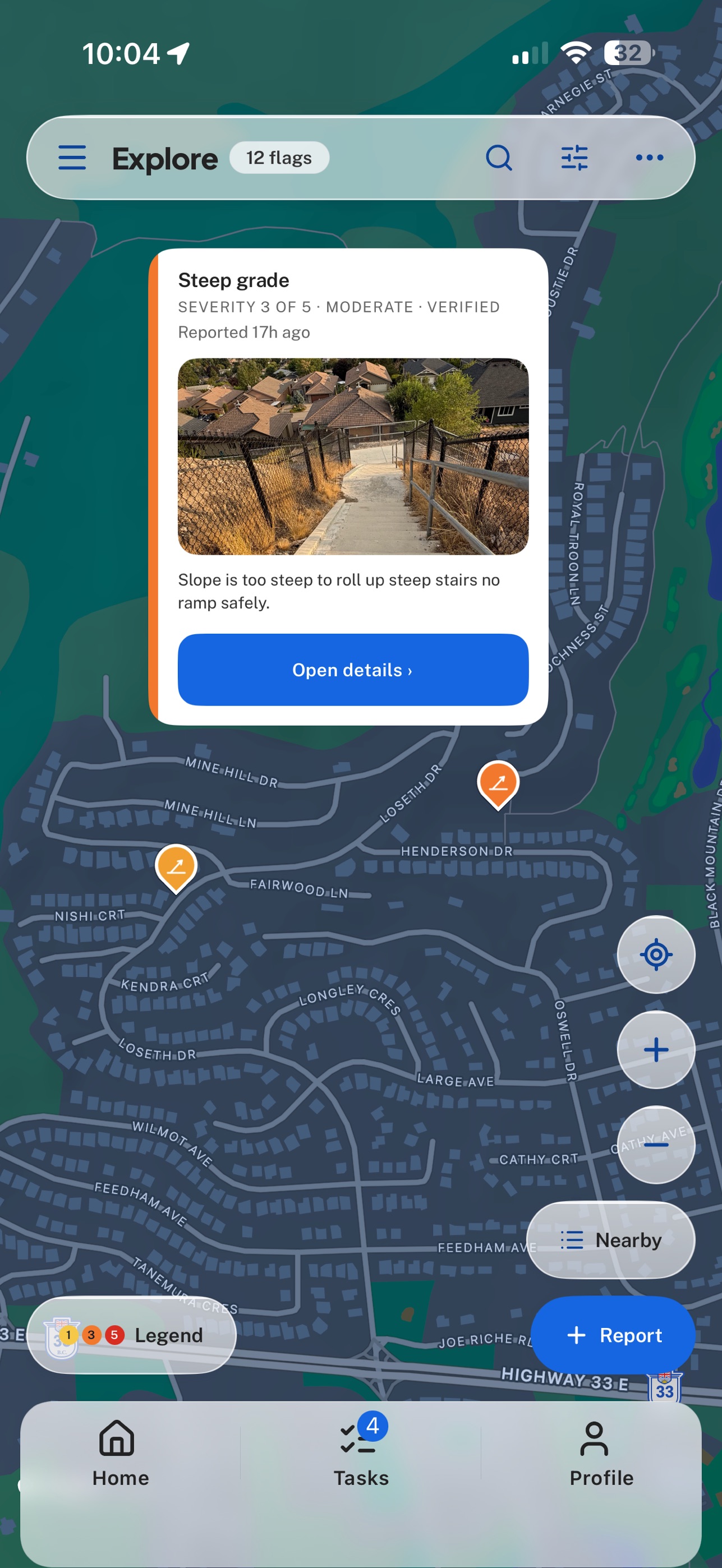 Screenshot 1 of Flagstone Accessibility Map