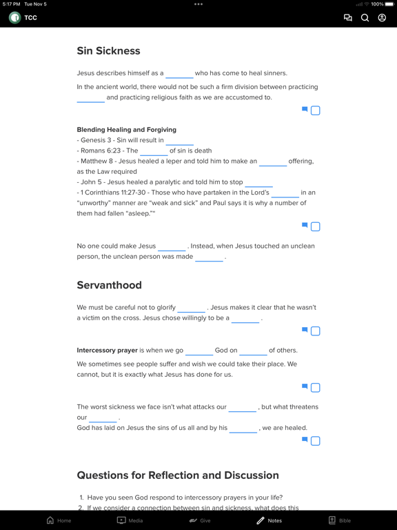 Tusculum Church of Christ iPad screenshot 3 - Education app