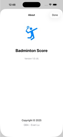 Score Badminton screenshot