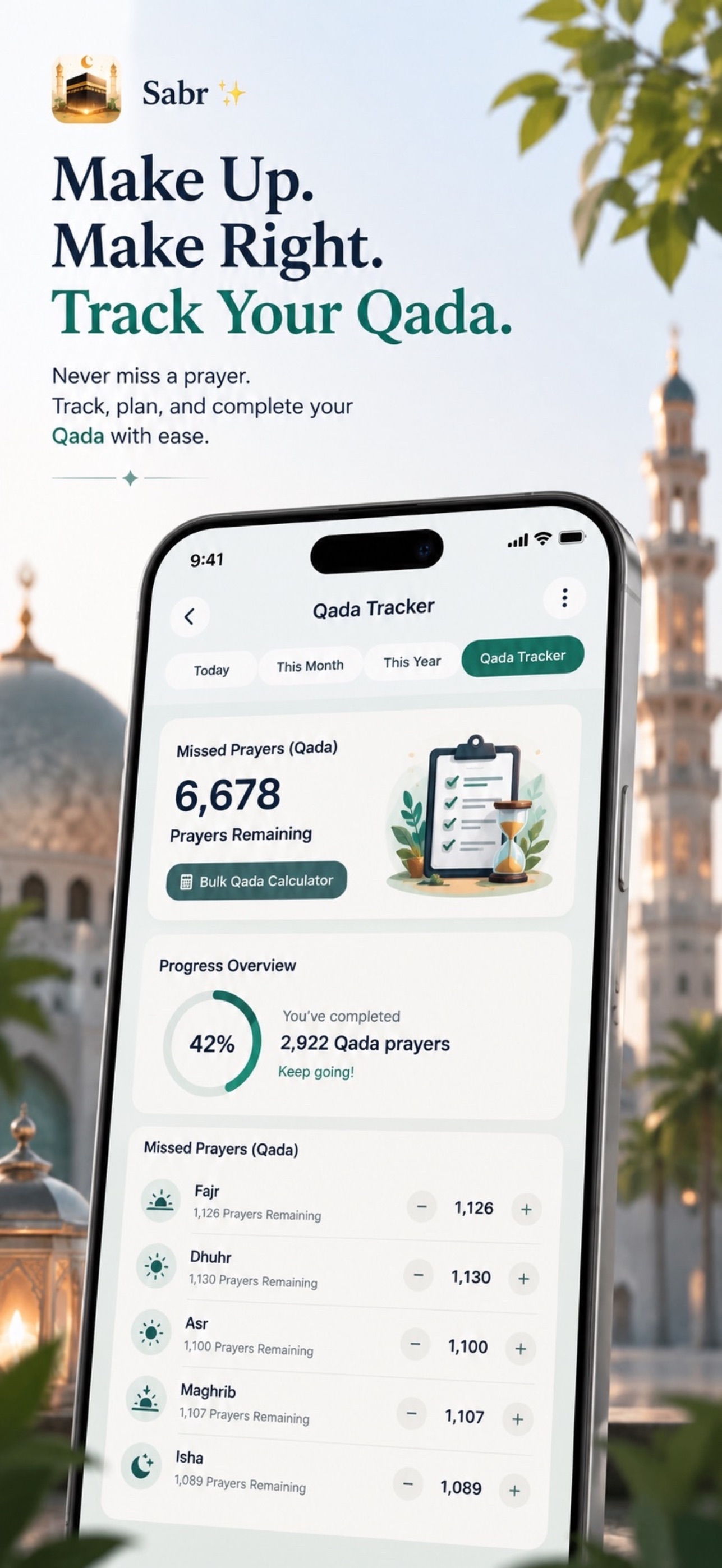 Screenshot 5 of Sabr: Quran, Prayer & Dhikr