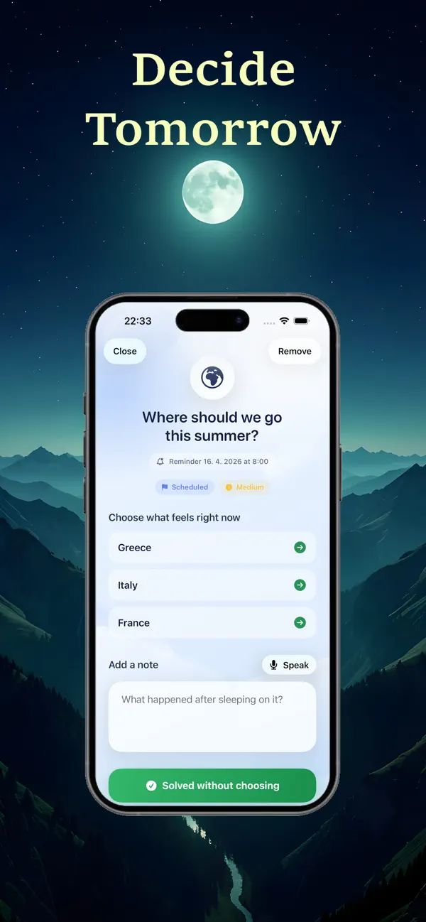 Screenshot #1 pour Sleep On It: Decide Later