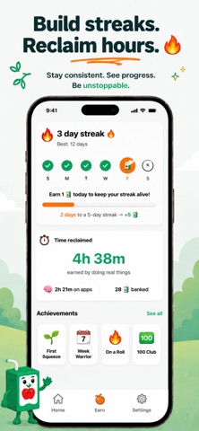 Earned: Reclaim Your Time iPhone screenshot
