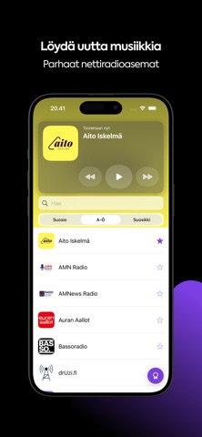 Radio FI: Suomen radiot iPhone screenshot