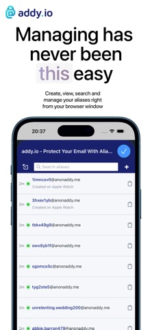 addy.io extension Screenshot 1 of 3