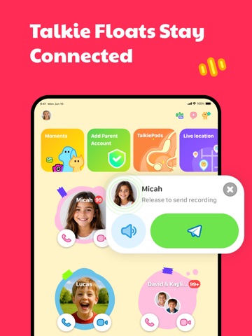 JusTalk Kids - Safe Messenger iPad screenshot