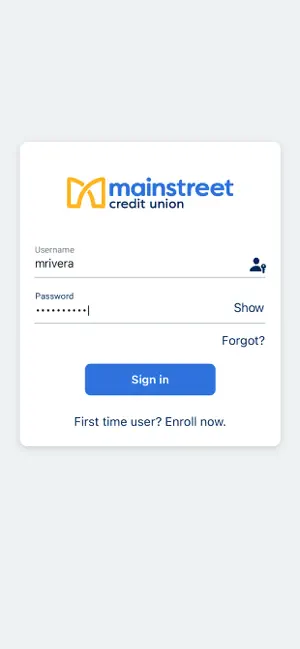 Mainstreet Credit Union screenshot 2