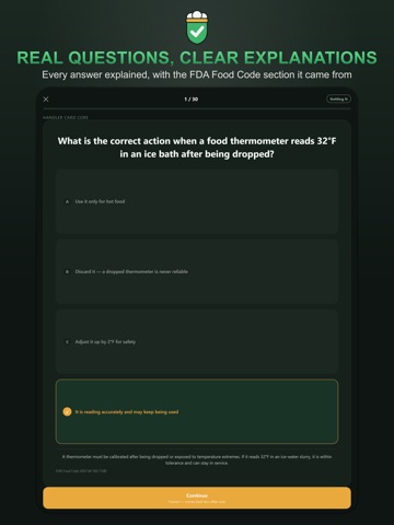 Food Handler Card & ServSafe iPad screenshot