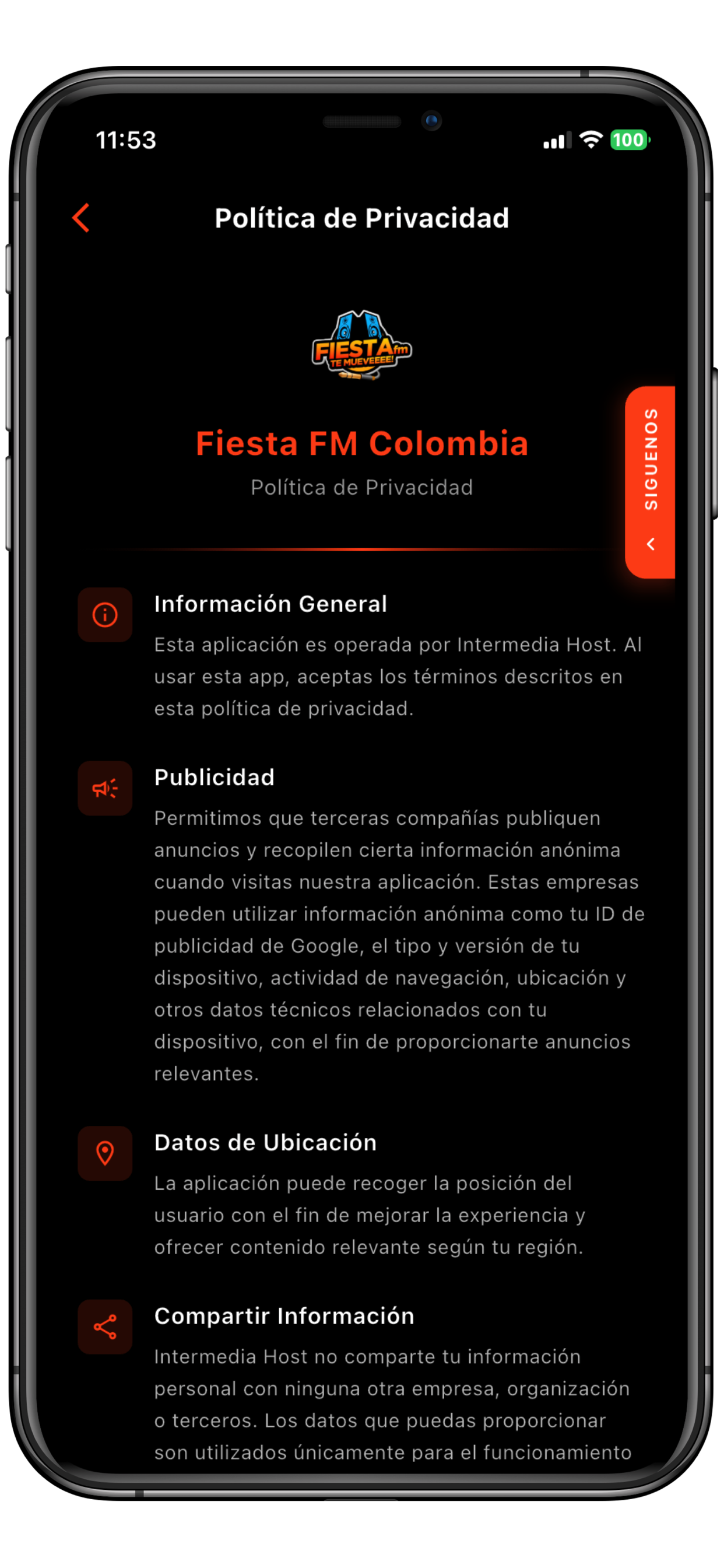 Fiesta FM Colombia screenshot 4