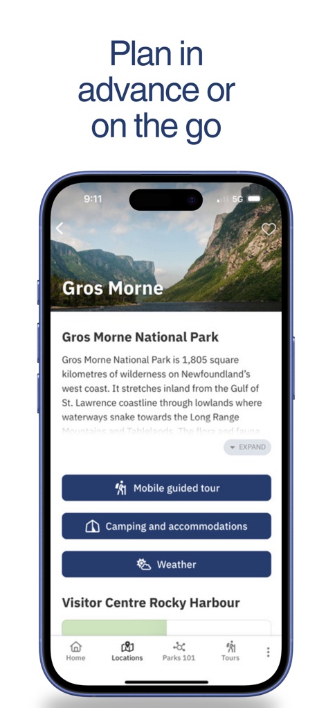 Parks Canada App - parks-canada-app-planning-screen