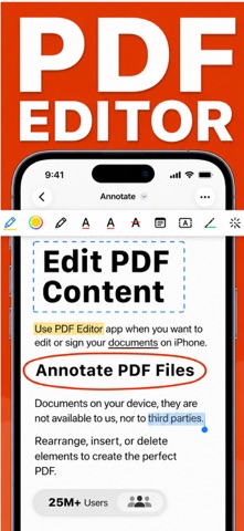 PDF Reader: Editor & Viewer iPhone screenshot