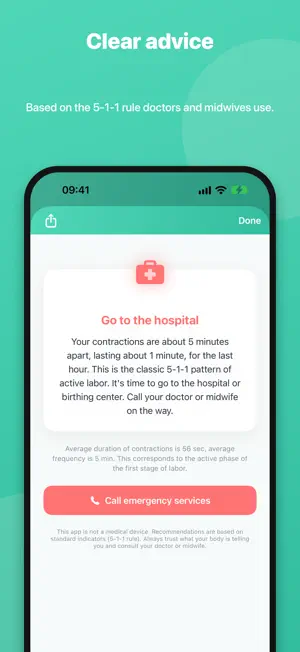 Contraction Timer Counter Plus screenshot 2