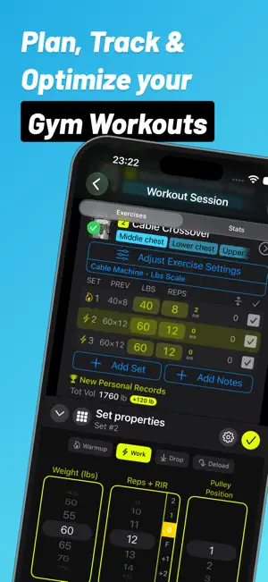 HeavyTrack Gym Workout Tracker screenshot 1