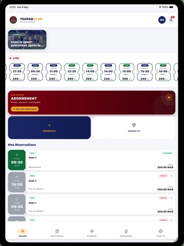 YOUPAD CLUB iPad screenshot
