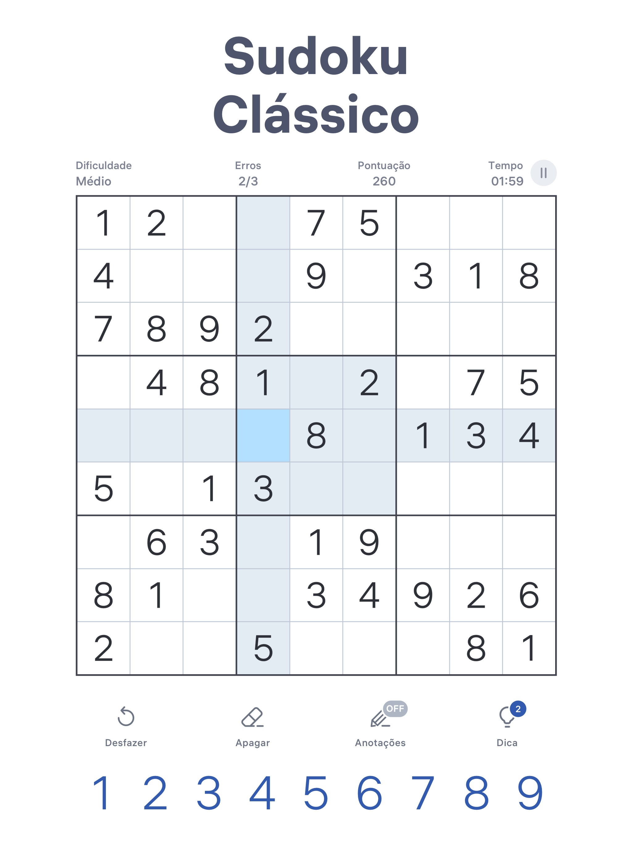 Sudoku.com - Jogos numéricos