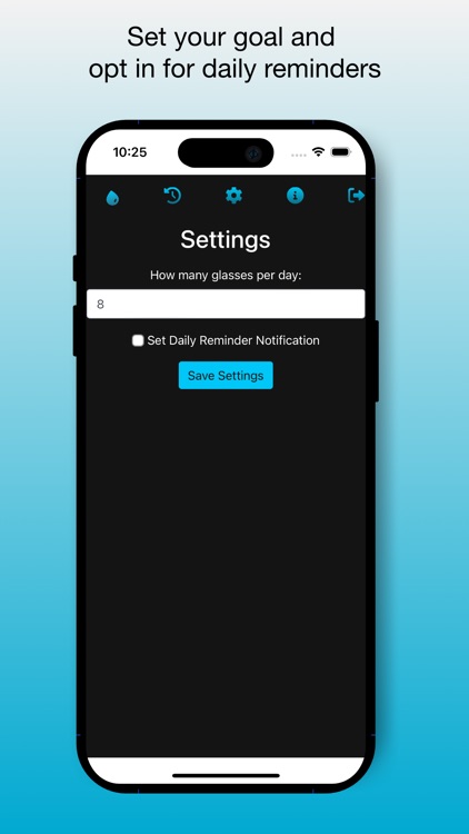 Simple Daily Water Drink Log
