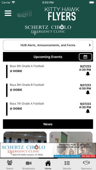 Judson ISD Athletics Screenshot