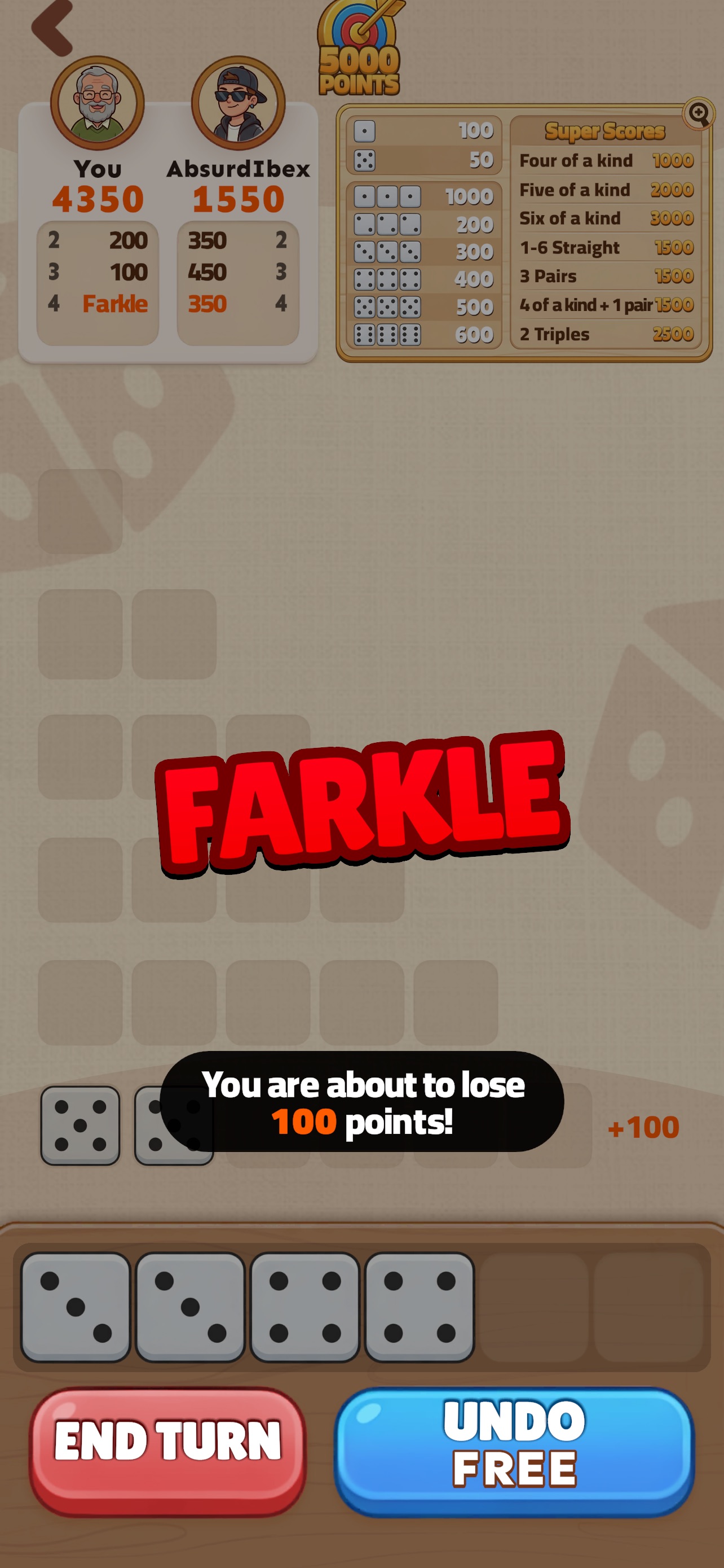 Screenshot 5 of Farkle for Seniors - Dice Game