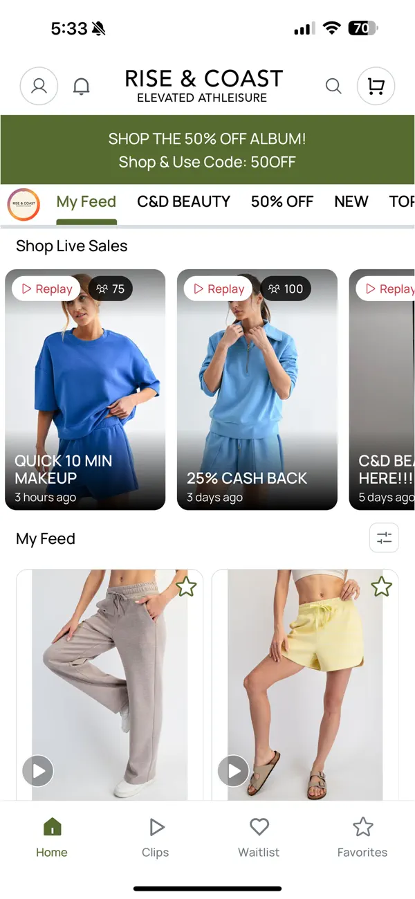 Screenshot #1 pour Rise And Coast Boutique
