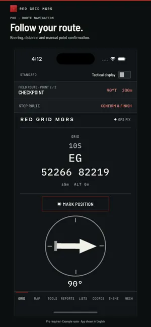 Red Grid MGRS - Military GPS screenshot 3