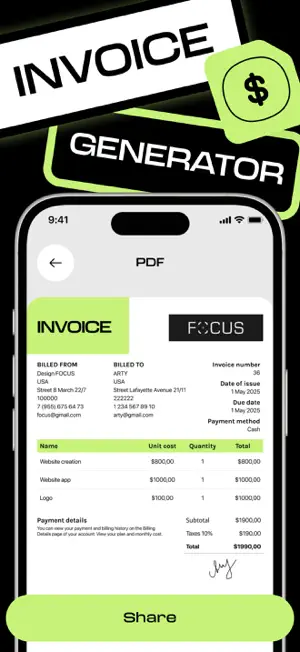 Invoice app: Bill Generator screenshot 1