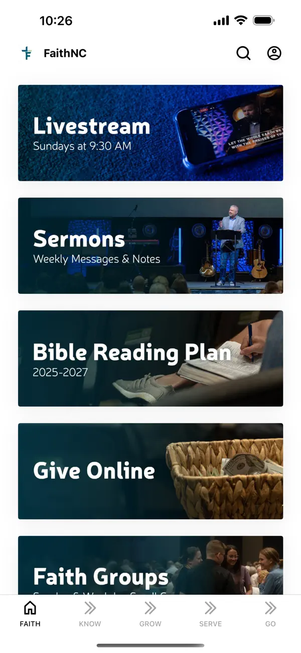 Screenshot #1 pour FaithNC App