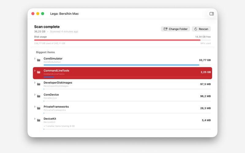 Lega screenshot